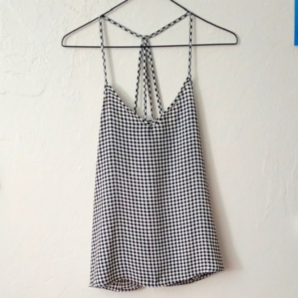 Abercrombie & Fitch Black and White Checkered Camisole